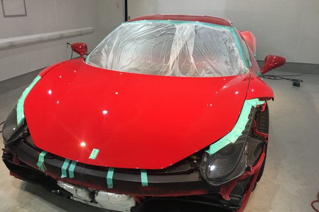 Ferrari 458／ULGO AP-1ガラスコーティング施工