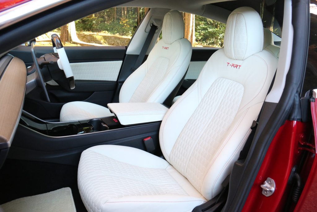 車のシートカバー 運転席 助手席 後席 イス カバー レザー テスラ・モデル3 Tesla Model 用  保護 防水 1セット 6色選び可 - 7