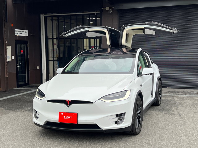 テスラモデルX ホワイト内装張替施工事例（堺市東区からのご依頼 