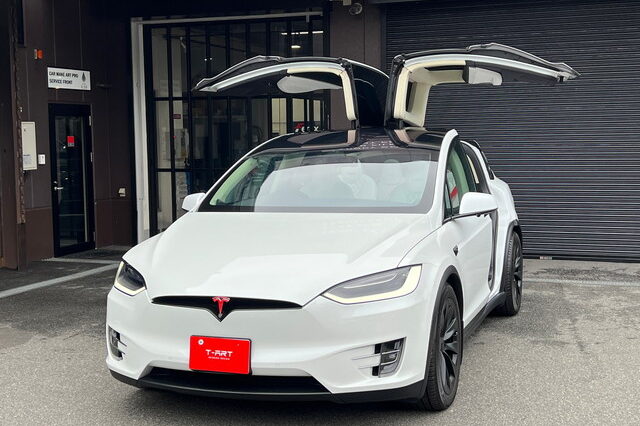 テスラモデルX ホワイト内装張替施工事例（堺市東区からのご依頼  