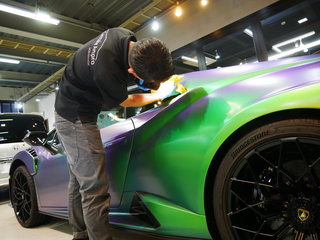 Lamborghini Huracan STO／マット塗装専用コーティング施工 コーティング施工9